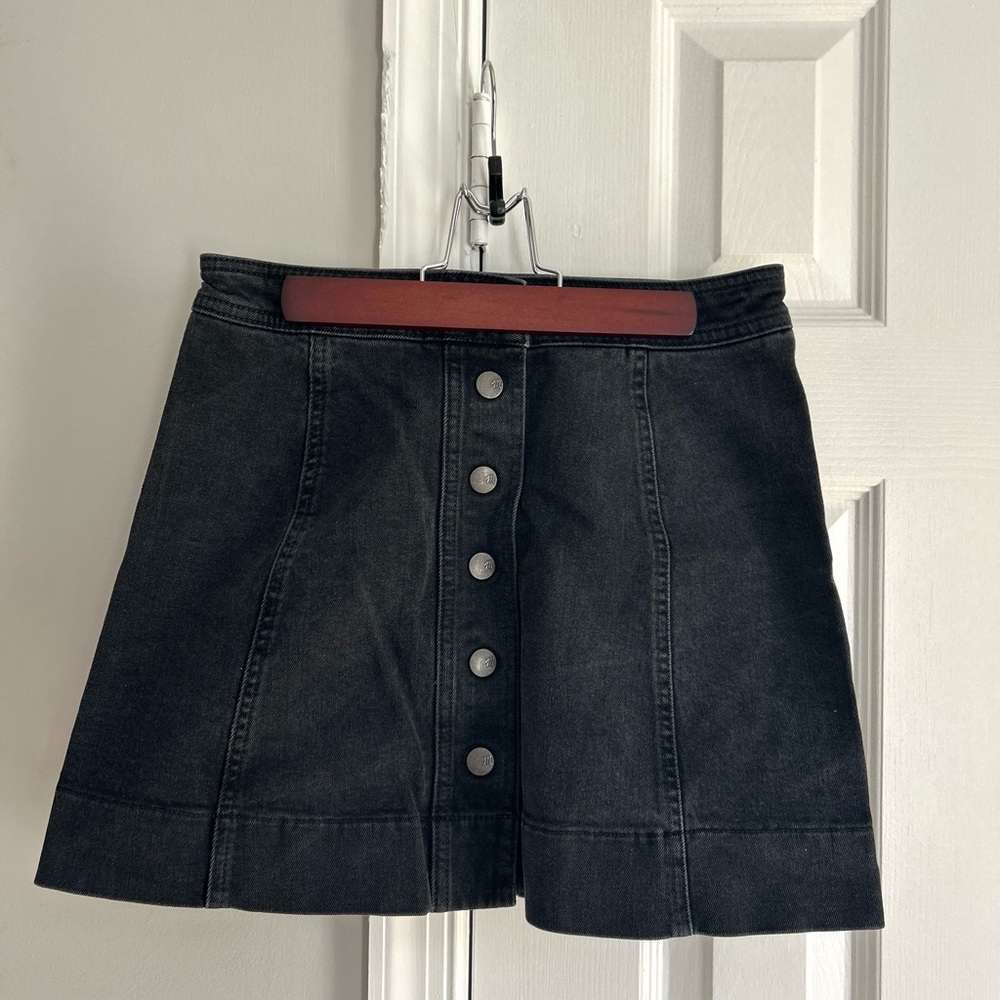 Madewell Black Denim Skirt